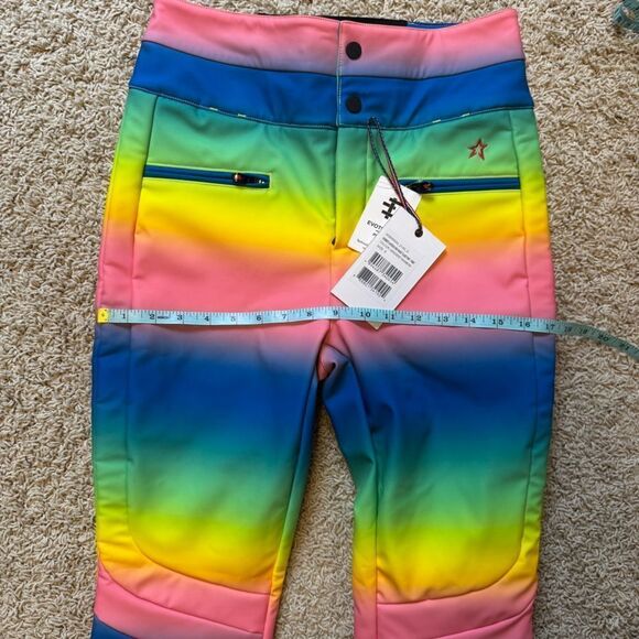 Perfect Moment Aurora High Rise Flare Ski Pants Waterproof Small Rainbow NWT - Picture 6 of 8
